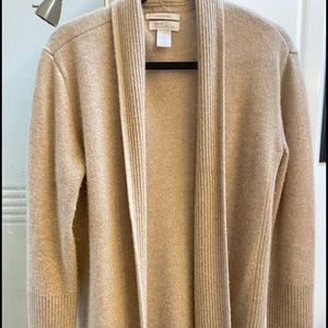 Open front cashmere cardigan